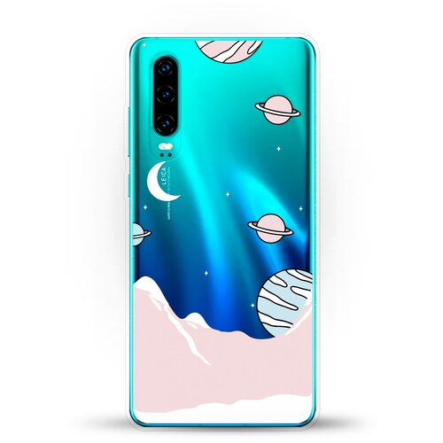 фото Силиконовый чехол горы и планеты на huawei p30 andy & paul
