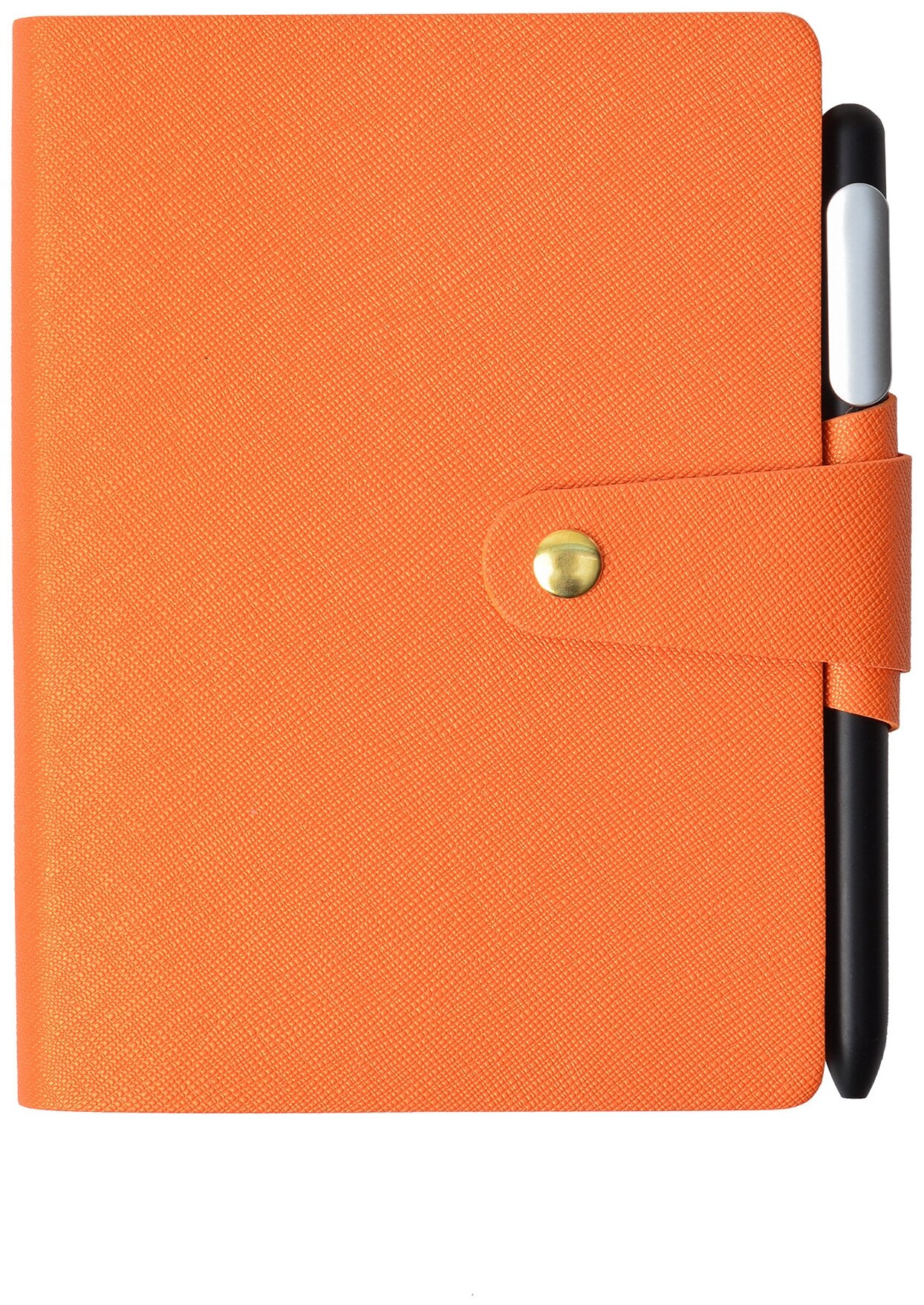 Бизнес-блокнот 24Line Snail Book-S оранжевый А6 с ручкой экокожа