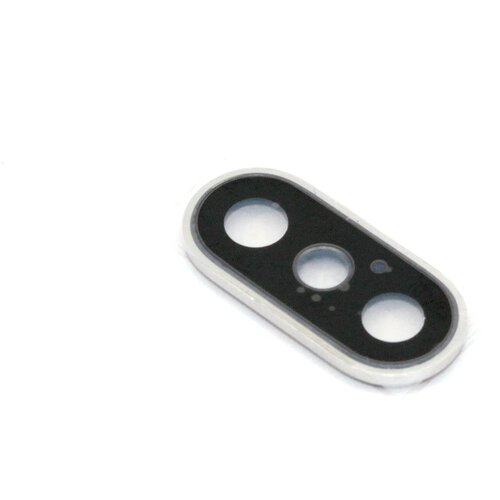 Стекло камеры для Apple Iphone XS Max с рамкой серебристое