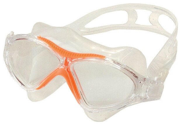 Очки маска для плавания взрослая E36873-4 (оранжевые)