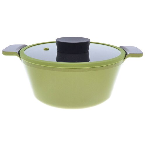 Кастрюля 20 см с крышкой литой алюминий 