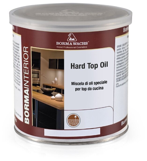 Твердое масло для столешниц Hard top oil Borma Wachs (750мл) - бесцветный