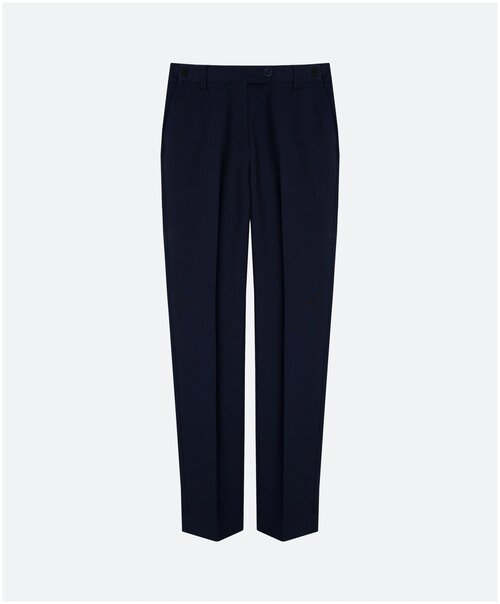 Школьные брюки Gulliver, классический стиль, карманы, размер 164, синий