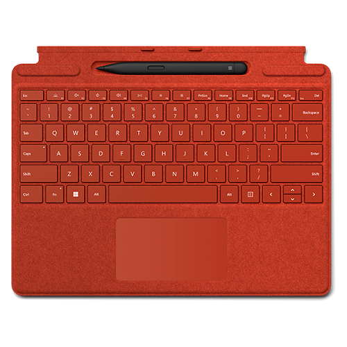 Клавиатура Surface Pro Signature Keyboard Alcantara (Poppy red) RUS + Slim Pen 2