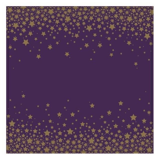 Салфетки бумажные трехслойные Звезды на черном - 2 33*33 см, 20 шт - фотография № 6