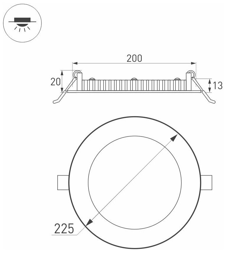 Светильник DL-225M-21W Warm White (Arlight, IP40 Металл, 3 года) - фотография № 3