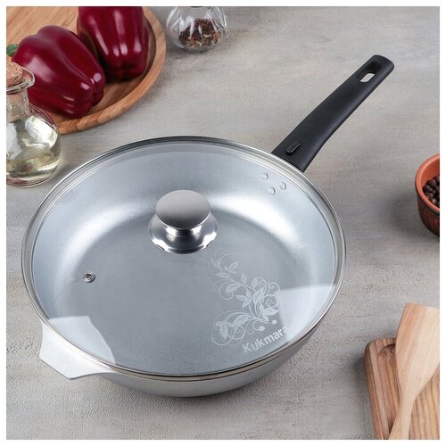 фото Сковорода, d=26 см, с крышкой и съемной ручкой kukmara