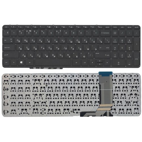Клавиатура для ноутбука HP Envy 15-j000 черная без рамки плоский Enter 1100₽
