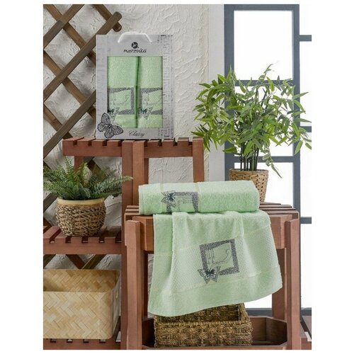 фото Oran merzuka полотенце classy цвет: фисташковый (50х90 см,70х140 см) br41138