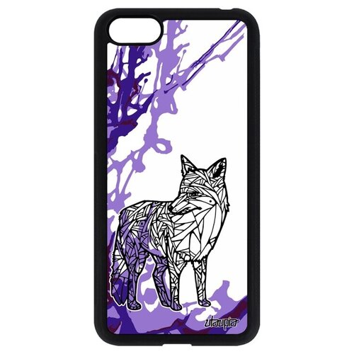 фото Противоударный чехол на телефон // huawei y5 2018 // "лиса" хищник fox, utaupia, фиолетовый