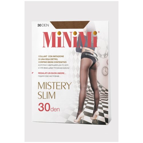 Колготки с имитацией шва по ноге и утягивающими трусиками MISTERY SLIM 30 den Minimi MISTERY SLIM 30 Daino Коричневый 3