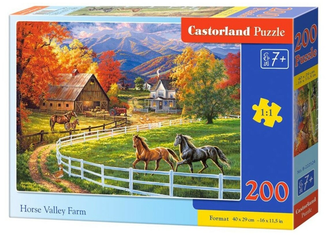 Пазл Castorland 200 деталей: Ферма конной долины