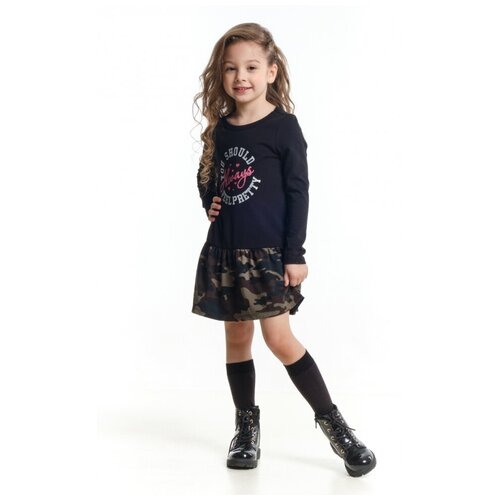 Платье для девочек Mini Maxi, модель 6013, цвет хаки, размер 98