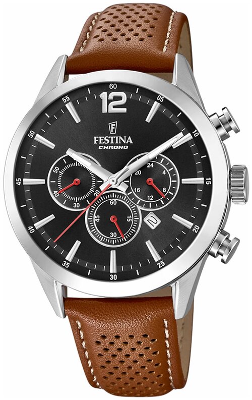 Наручные часы FESTINA Timeless Chrono, серебряный, черный