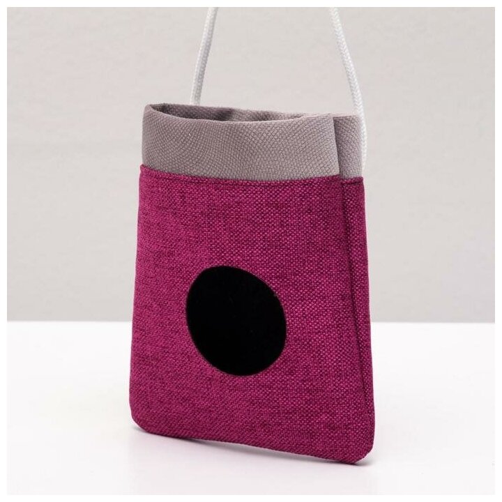 Подвесной карман для грызунов с окошком, мебельная ткань, 10х 15 см, микс цветов - фотография № 3