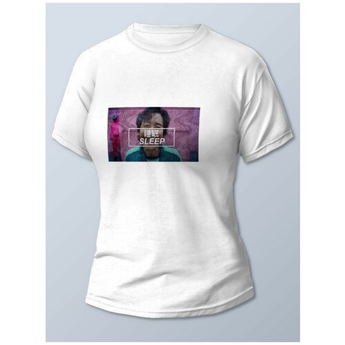 фото Футболка женская белая сериалы игра в кальмара (игра в кальмара, squid game) - 21730 brut-shop