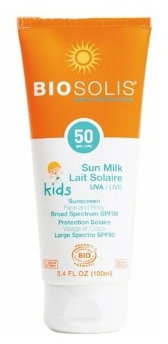 Biosolis Детское солнцезащитное молочко для лица и тела SPF 50 100 мл