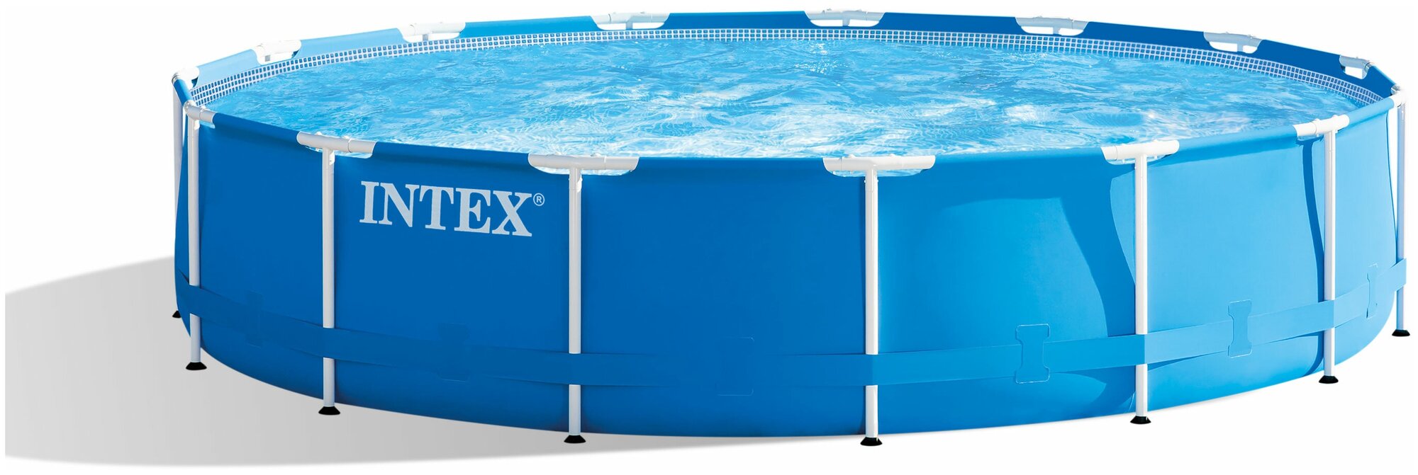 Бассейн каркасный круглый 457х122 16805л, ф.-н 3785л/ч, серии Metal Frame Pool Intex 28242