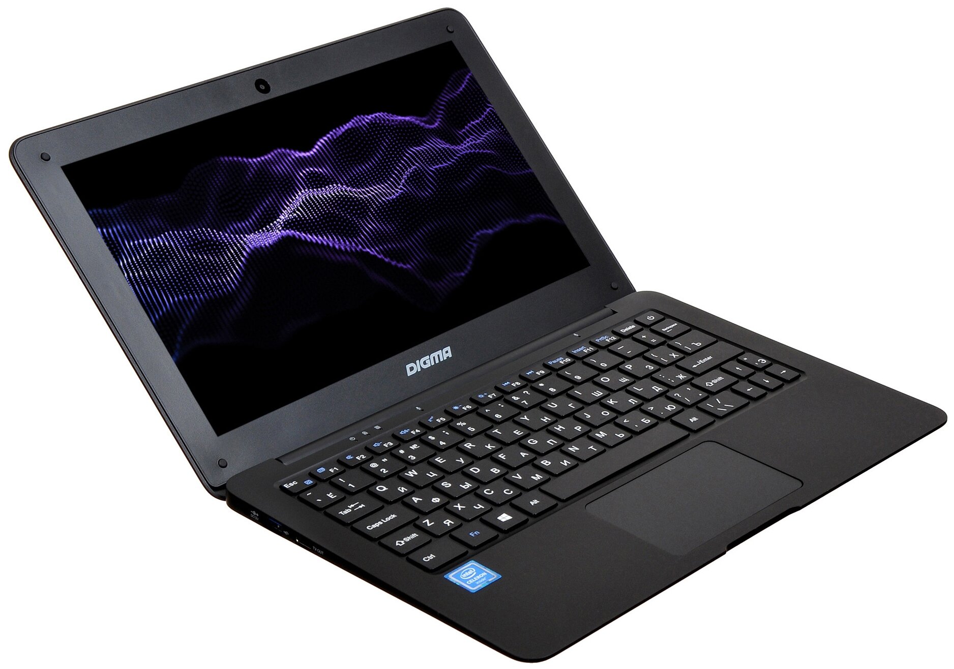 116 Ноутбук DIGMA EVE 11C408 1920x1080 Intel Celeron N3350 11 ГГц RAM 4 ГБ DDR3 SSD 64 ГБ Intel HD Graphics 500 Windows 10 Home ES2055EW черный