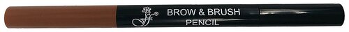 FFleur Карандаш для бровей Brow + Brush Pencil, оттенок light brown