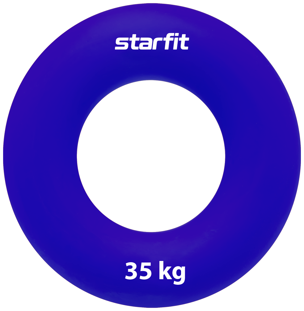 Эспандер кистевой Starfit Es-404 кольцо, 35 кг, силикагель, темно-синий