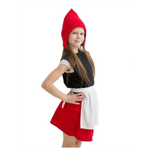 Карнавальный костюм красная шапочка арт.971 рост.116-134 см. (5-8 лет)