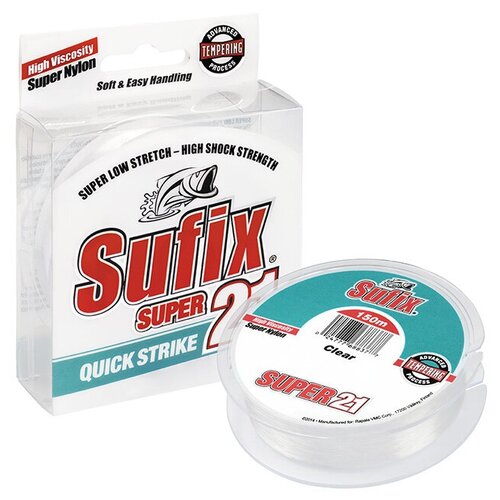 Sufix, Монолеска Super 21, Clear, 100м, 0.14мм