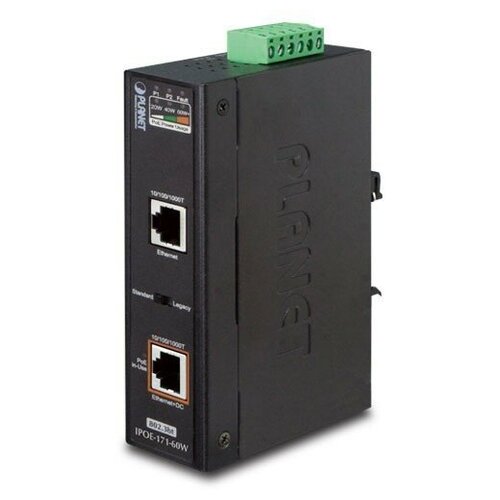 poe инжектор ubiquiti poe 50 60w IPOE-171-60W индустриальный PoE инжектор Planet IPOE-171-60W