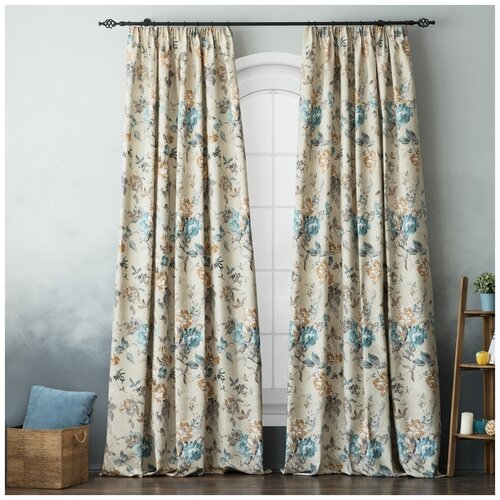 фото Pasionaria классические шторы darcey цвет: бирюзовый br50909