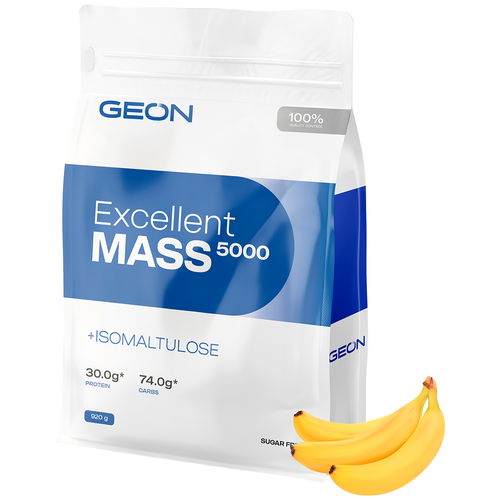 Гейнер GEON Excellent Mass 5000, 920 г, тропик-банан протеин geon excellent whey 920 гр банан