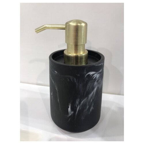 Дозатор для жидкого мыла настольный ANDREA HOUSE BA71014 черный/бронза d80x160