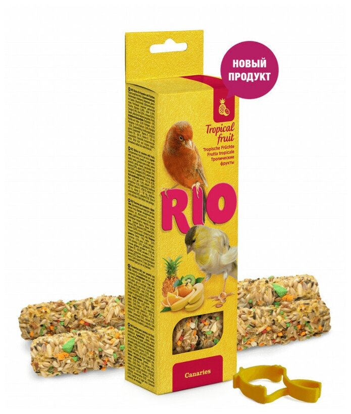 Rio палочки для канареек с тропическими фруктами коробка 2*40г  39332 (2 шт)