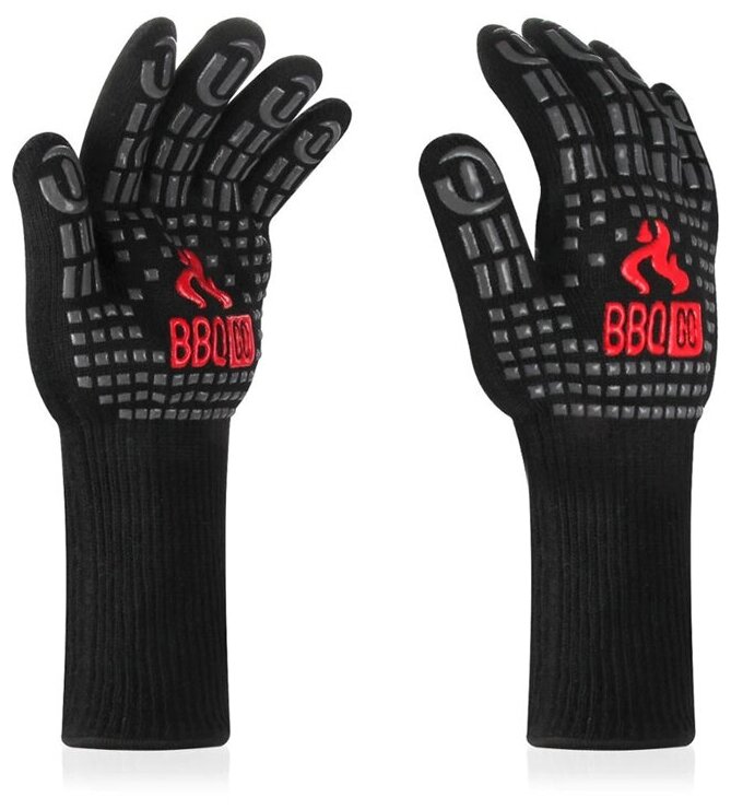 Inkbird BBQ Gloves Термостойкие перчатки, термостойкие прихватки, жаропрочные для гриля, барбекю, мангала и духовки - фотография № 1