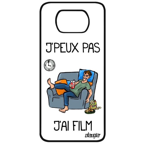 фото Противоударный чехол на мобильный // xiaomi poco x3 pro // "не могу - у меня фильм!" телевизор кино, utaupia, голубой