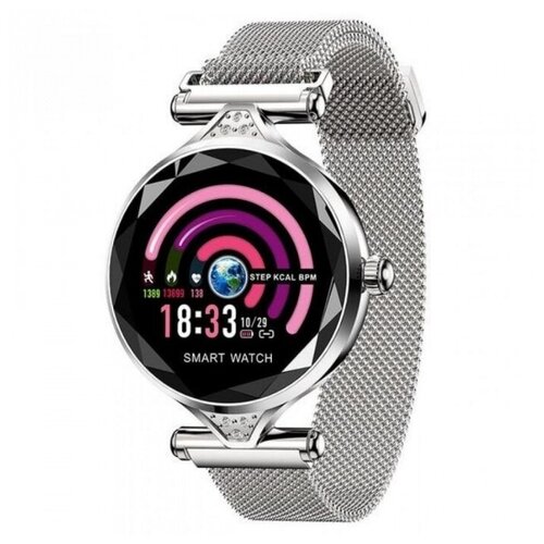 фото Женские умные часы smart watch h1 с измерением давления и сердечного ритма (silver)