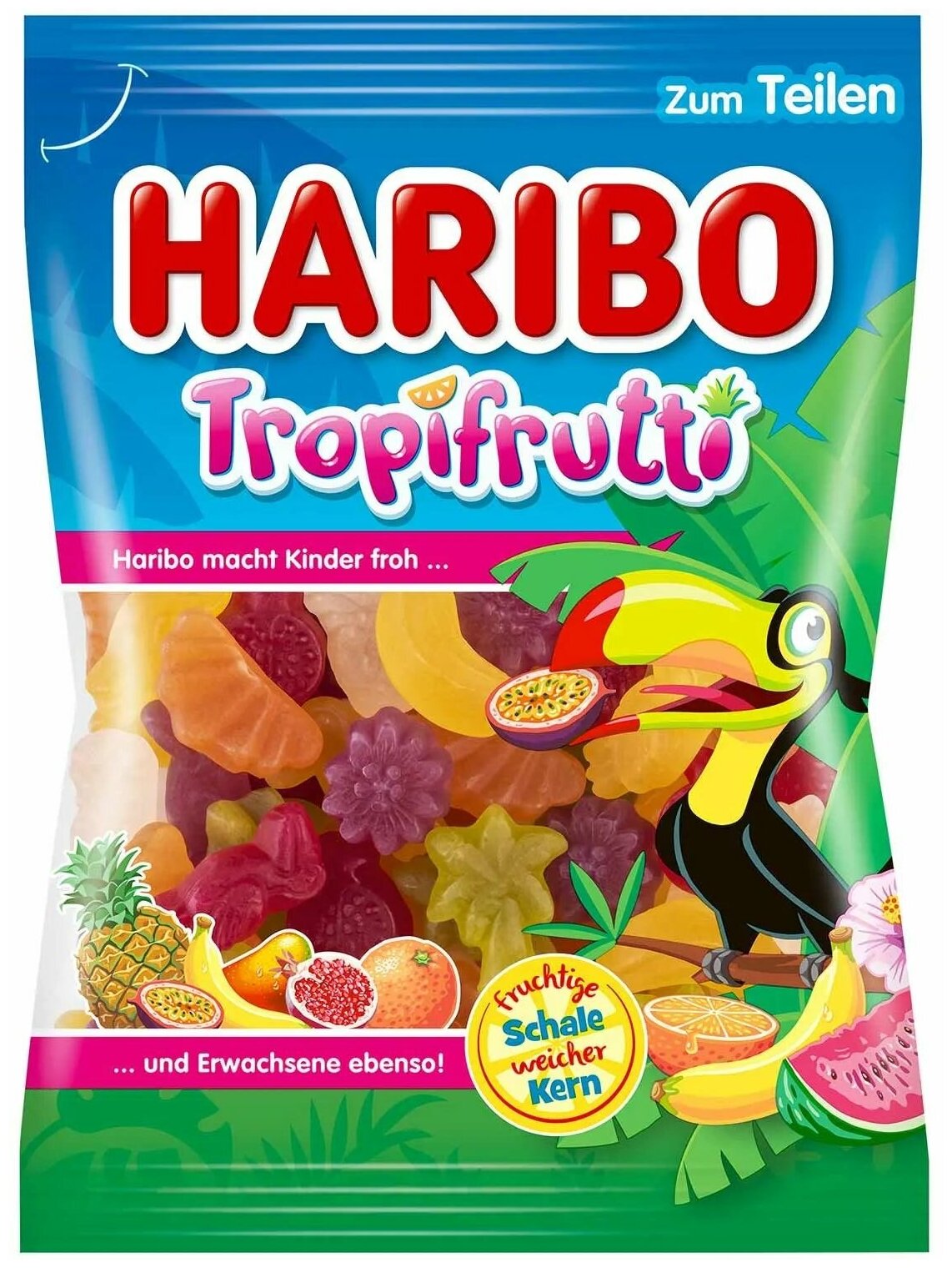 Мармелад жевательный HARIBO Tropifrutti 1 пакет 175 гр - фотография № 1