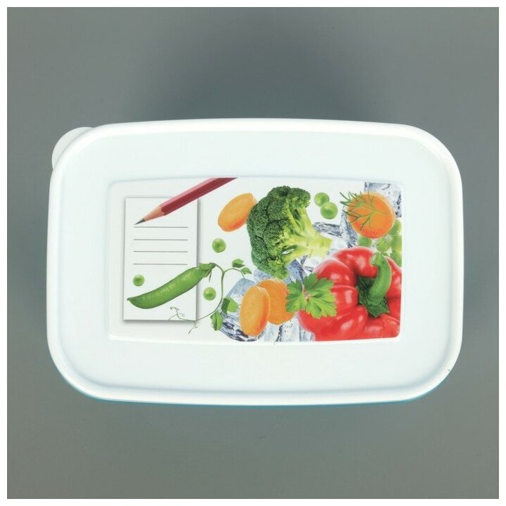 Контейнер для замораживания и хранения продуктов phibo «Кристалл», 1,3 л, с декором, цвет микс - фотография № 6