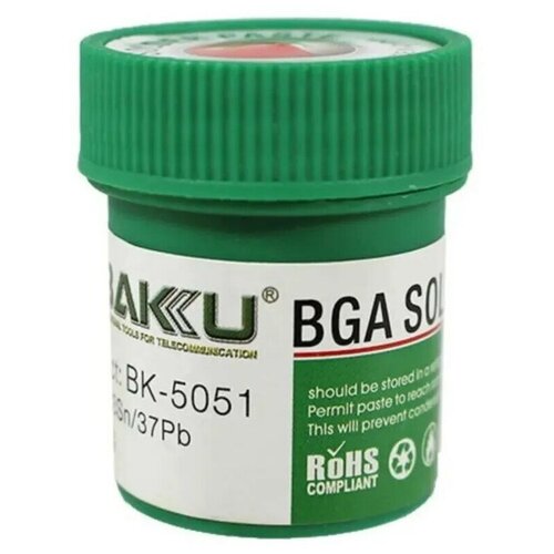 Паста паяльная BAKU BK-050G (50 гр.) флюс сварочной пасты для пайки xg30 80 mechanic паяльная флюсовая паста tin cream smd smt bga tools sn63 pb37 25 45um