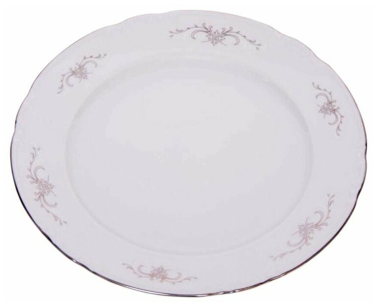 Набор тарелок 21 см 6 шт Thun "Констанция /Серый орнамент /отводка платина" / 049007
