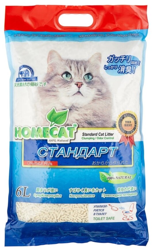 Комкующийся наполнитель Homecat Эколайн Стандарт