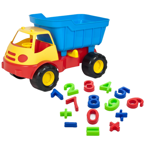 фото Игровой набор: автомобиль самосвал active (15-5248) + песочный набор "арифметика" (40-0015) zebratoys