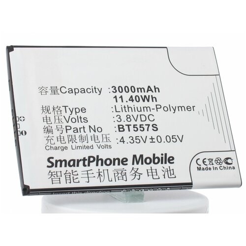 Аккумулятор iBatt iB-B1-M3006 3000mAh для ZOPO BT557S аккумулятор ibatt ib b1 m648 3000mah для huawei hb476387rbc