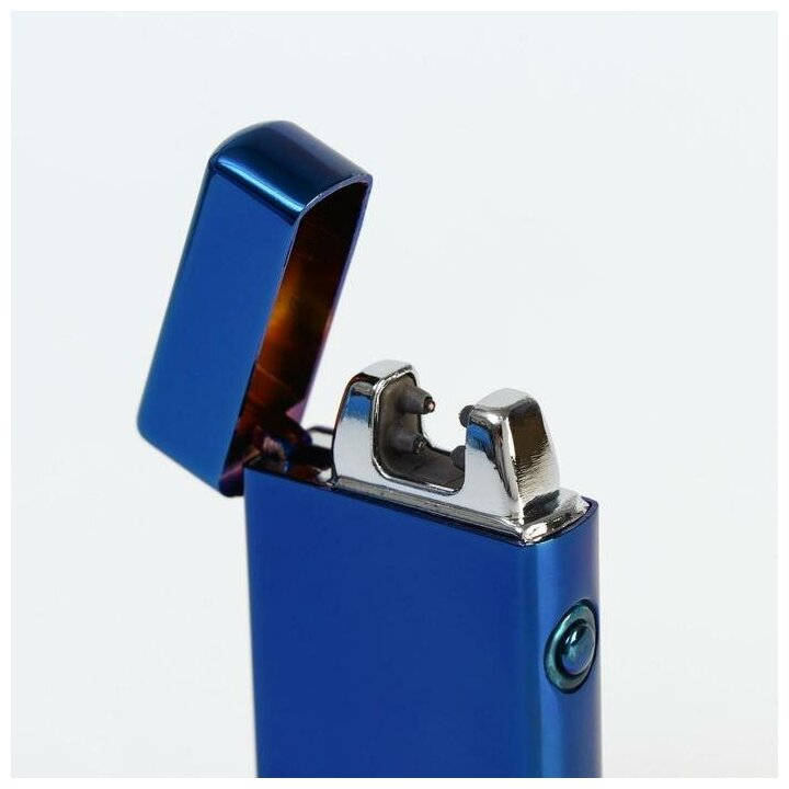 Зажигалка электронная, дуговая, 10 х 3 х 10 см, темно-синяя - фотография № 3
