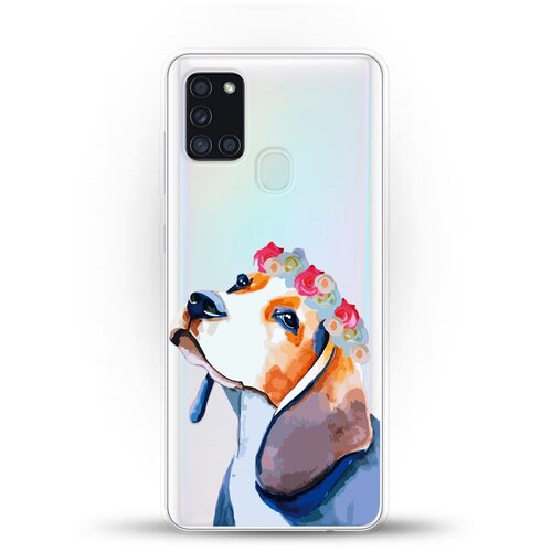 фото Силиконовый чехол бигль на samsung galaxy a21s andy & paul