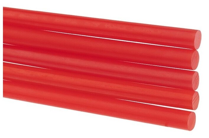 Клеевые стержни REXANT, Ø7 мм, 100 мм, красные, 6 шт., блистер - фотография № 2