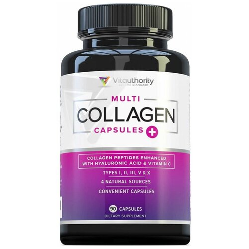 Vitauthority Multi Collagen Capsules 90 капс myvitamins coconut collagen 180 capsules