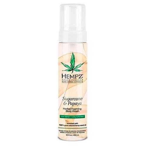 HEMPZ Гель-мусс для душа Сахарный тростник и Папайя / Sugarcane Papaya Herbal Foaming Body Wash