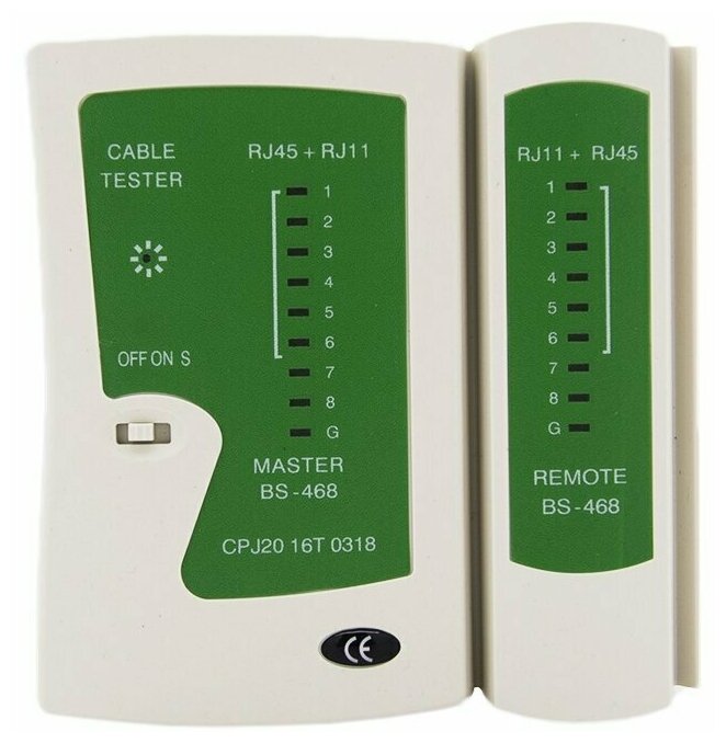 Кабельный цифровой тестер 468 RJ-45/RJ-11