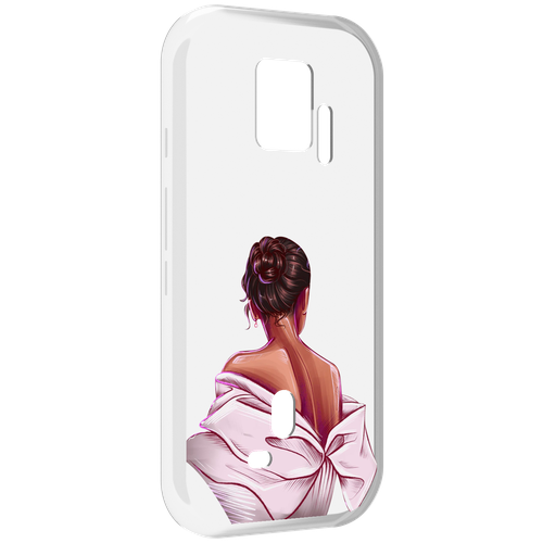 Чехол MyPads девушка-со-спины женский для ZTE Nubia Red Magic 7S Pro задняя-панель-накладка-бампер
