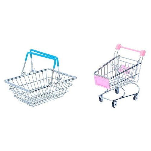 Набор для покупок «Мини-магазин» с корзинкой и тележкой игровой набор pituso супермаркет с тележкой для покупок